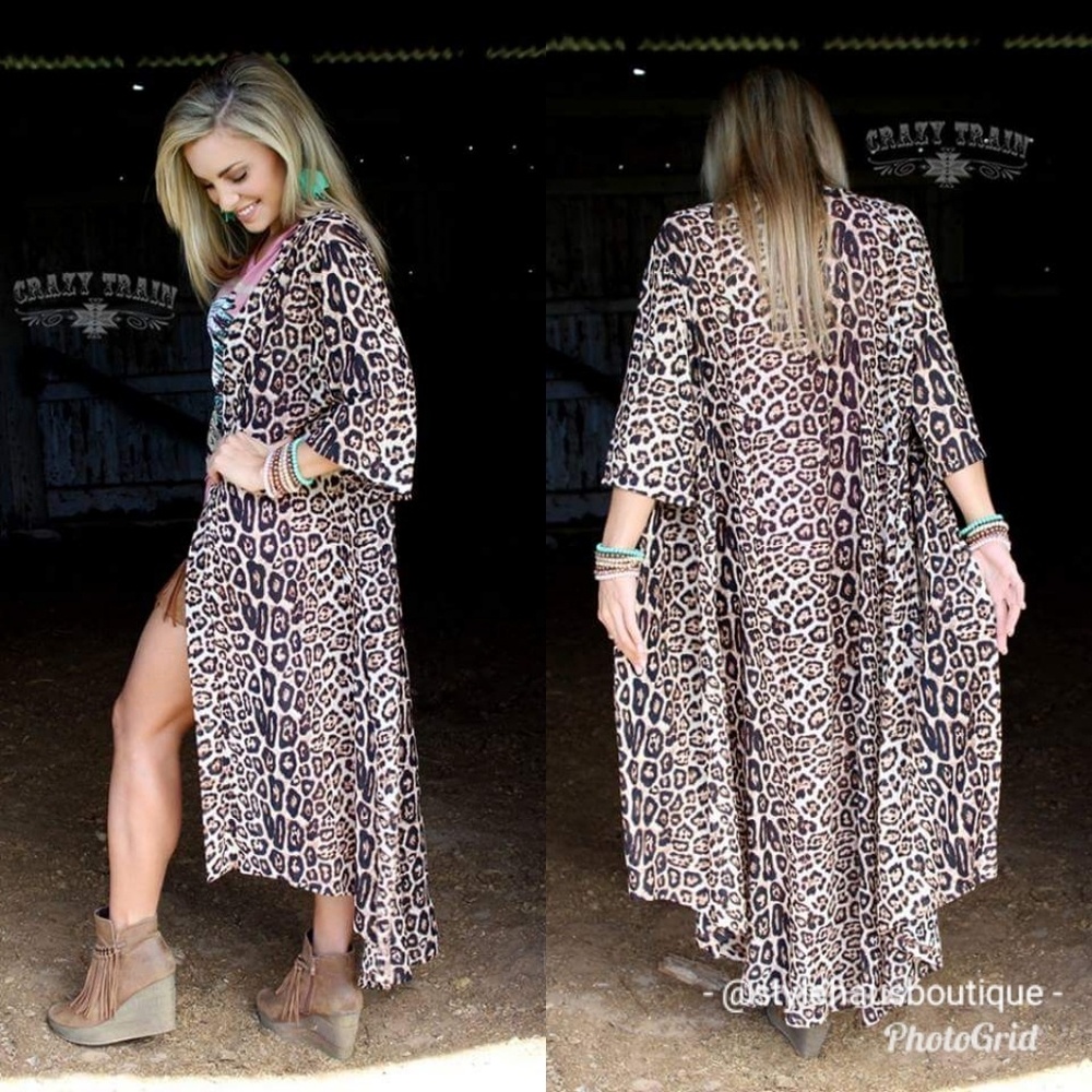 Leopard Print Dixie Duster by Crazy Train
